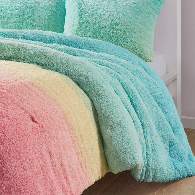 Literie , Édredon simple / simple TG + 1 taie décorative, Aqua multi