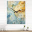 Horloge murale rétro à vagues élégantes bleues et oranges III-99637152