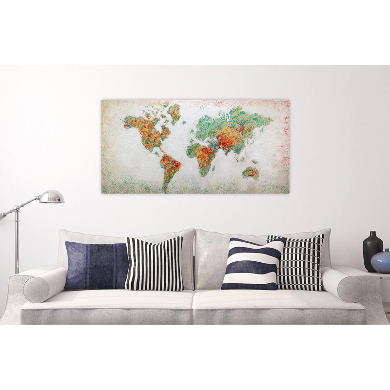 Harmony with the Continents - No Frame Rectangle Painting on Canvas