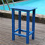 Ensemble de table de salle à manger durable en PEHD, bleu lac, mobilier d'extérieur moderne
