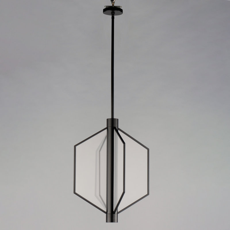 4 - Light LED Geometric Pendant, Black