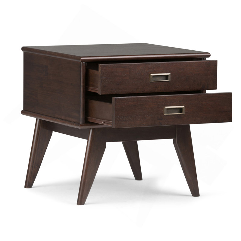 Draper - Table d'appoint Mid Century - Brun auburn moyen, Marron foncé