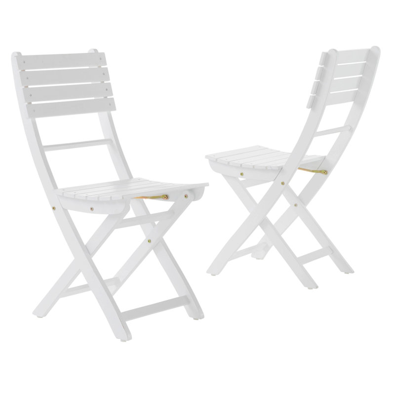 Tabouret d'extérieur 17,8 po Javonni, Blanc