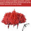 Red 4ft Christmas Tree, 456 Tips, Hinged Structure For Fast Takedown, Stand Upright Position Realistic Tips Beautiful Ornament Placement, Branches, Heavy - Duty Metal Stability
