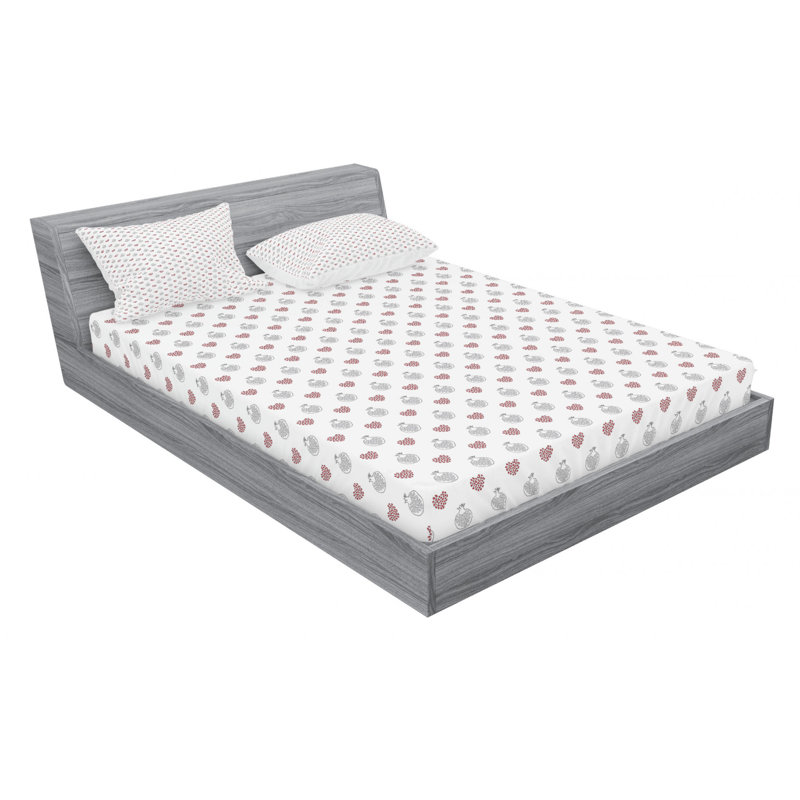 Ensemble de draps Hearts, Ensemble de drap pour grand lit avec drap-housse