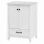 Meuble-lavabo 24 po avec lavabo, meuble-lavabo avec tiroir et portes, bois massif et panneau de fibres à densité moyenne 24 po
