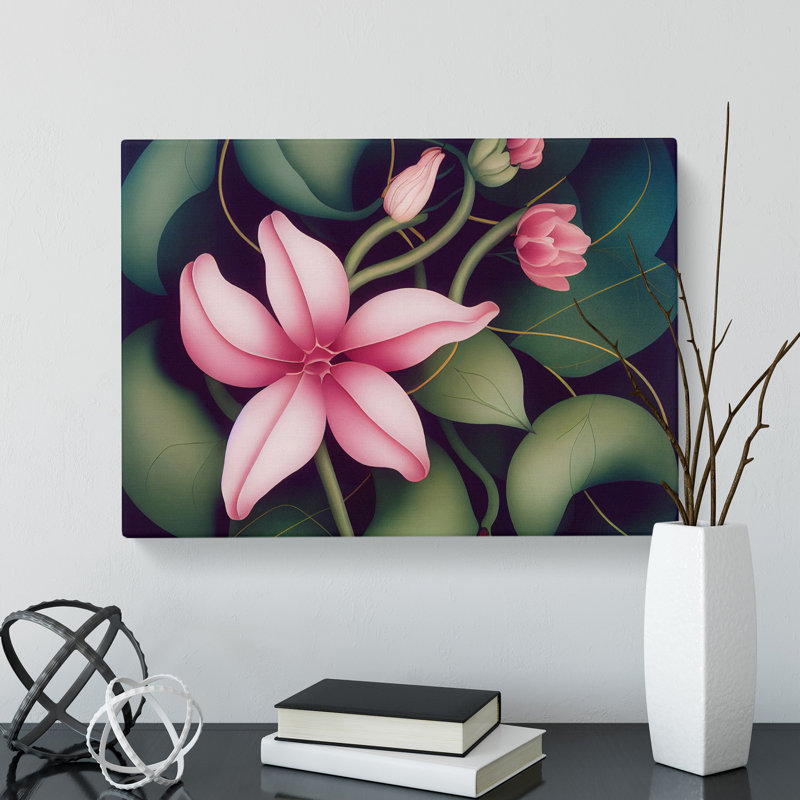 Expressive Flowers - Wrapped Canvas, 40cm H x 60cm W x 3cm D