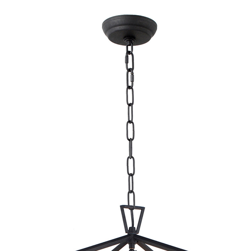 Lustre géométrique à 4 lumières Neslisah, Noir, H 24,41 po x l 16,93 po x P 16,93 po