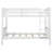 Twin Over Twin Bunk Bed With Ladder,White