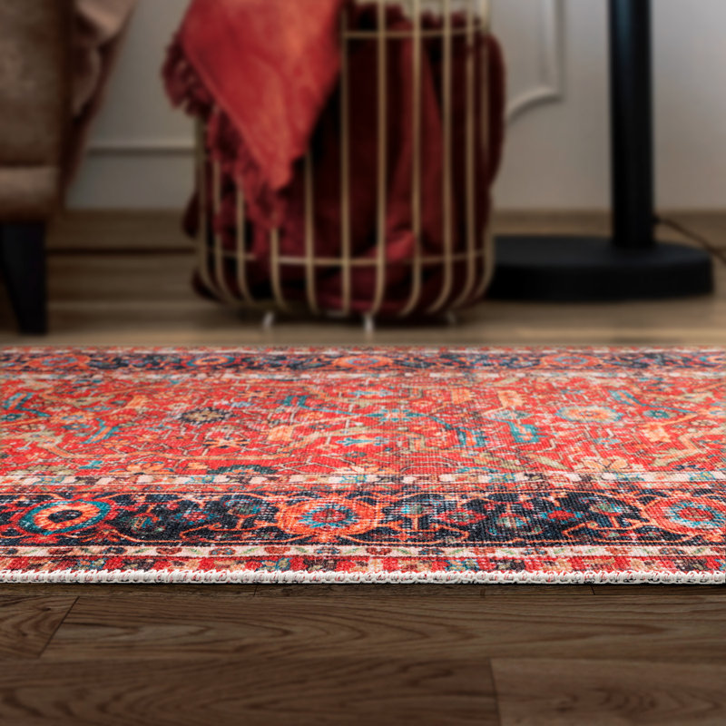 Tapis oriental en chenille tissé à la machine Melverine, Rectangle 4 pi x 6 pi
