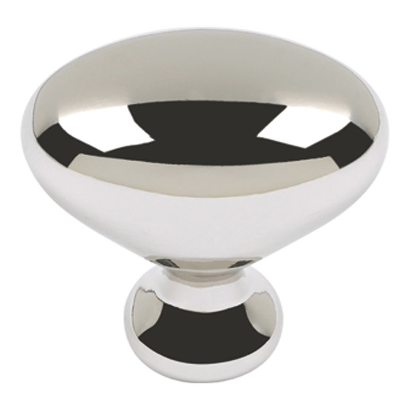 Robin Egg 1 1/4" Length Oval Knob, Polished Nickel