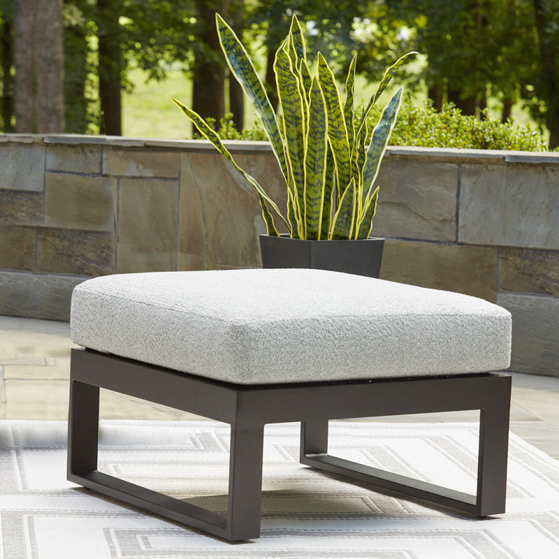 Iovanna Outdoor Ottoman With Cushion