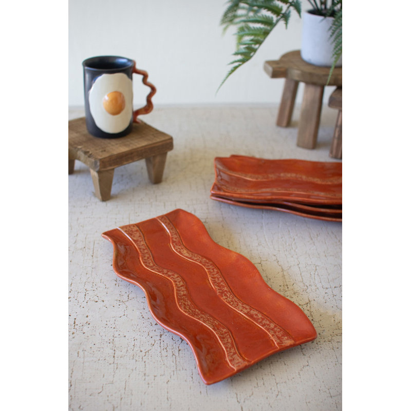  Plat de service en céramique Bacon