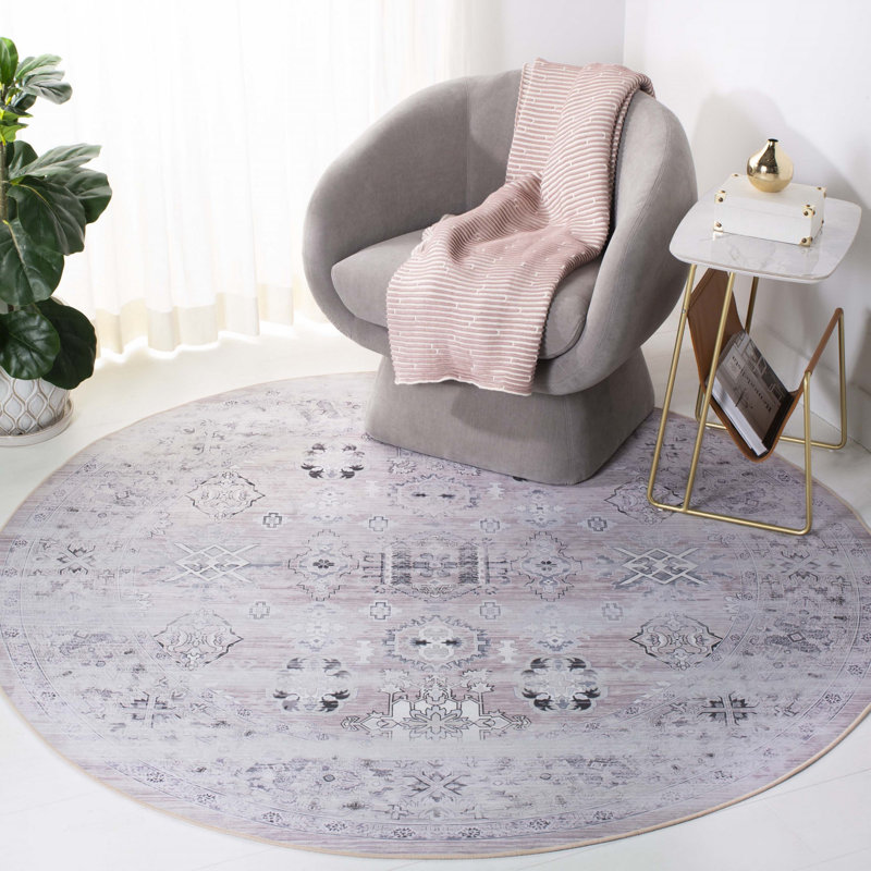 Tucson Performance Machine Washable Oriental Rug, Round 6'