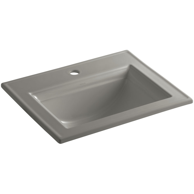 Memoirs Stately Drop-in Bathroom Sink, Cachemire, Monotrou