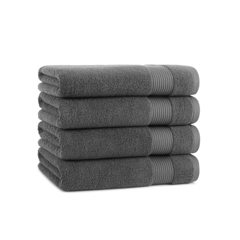 Host & Home Bath Towel 27x54 (4/Pack), Pewter Gray