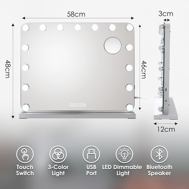 58mm W 48mm H Medicine Cabinet Mirror