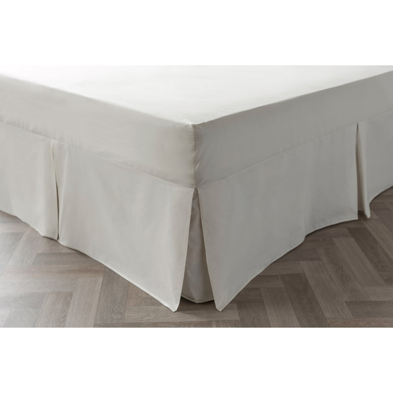 Cotton Blend Fitted Sheet, King, Ivory, 200