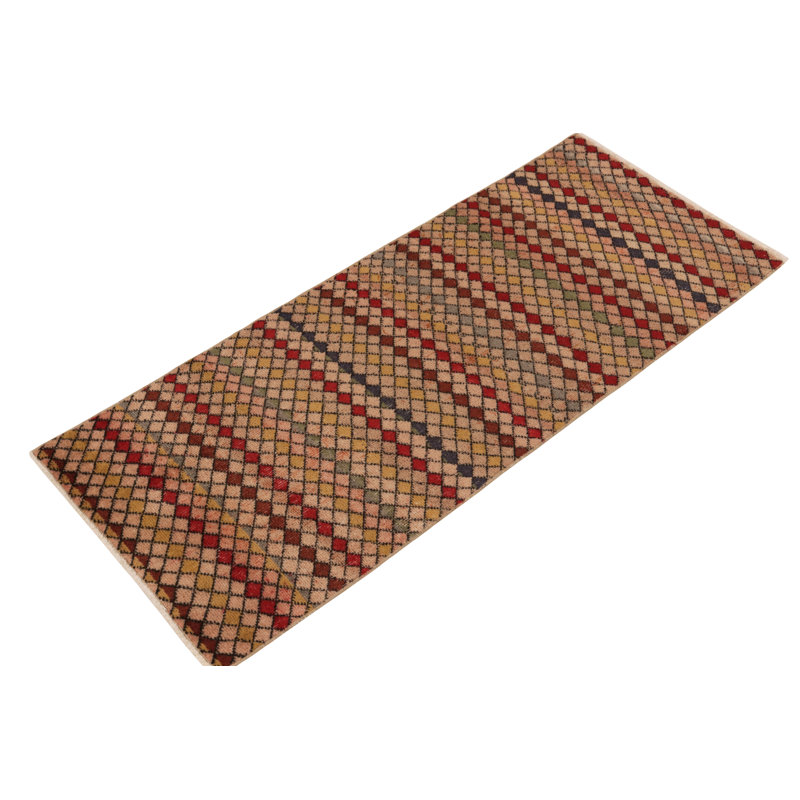 Pasha Wool Geometric Area Rug in Brown/Red/Yellow