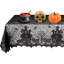 Paquet de 2, nappe d'Halloween, couverture de table en toile d'araignée, toile d'araignée noire pour décoration de fête d'Halloween (2)