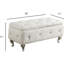 1pc Glam 38 Es Banc de rangement avec repose-pieds capitonné