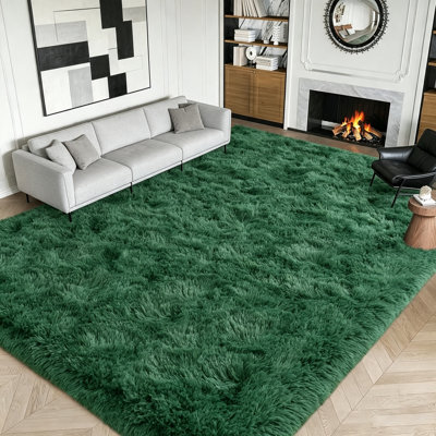 Deep Pile Fluffy Shaggy Area Rug pink living room rug