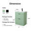 Ensemble de meuble-lavabo simple 24 po Green Modern