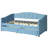 Twin Size Daybed With Two Drawers And Enticing Upholstery - Blue Wood Slat Upholstered In-2144476064
