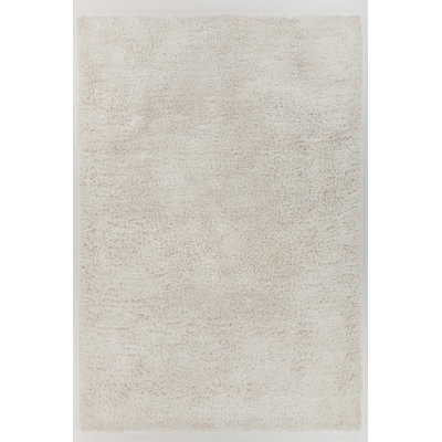 Tapis de zone ivoire fait main poils longs Schreiner