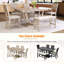 Ensemble de 6 tables de salle à manger en bois 6 pièces avec banc long et 4 chaises de style moderne-3545266