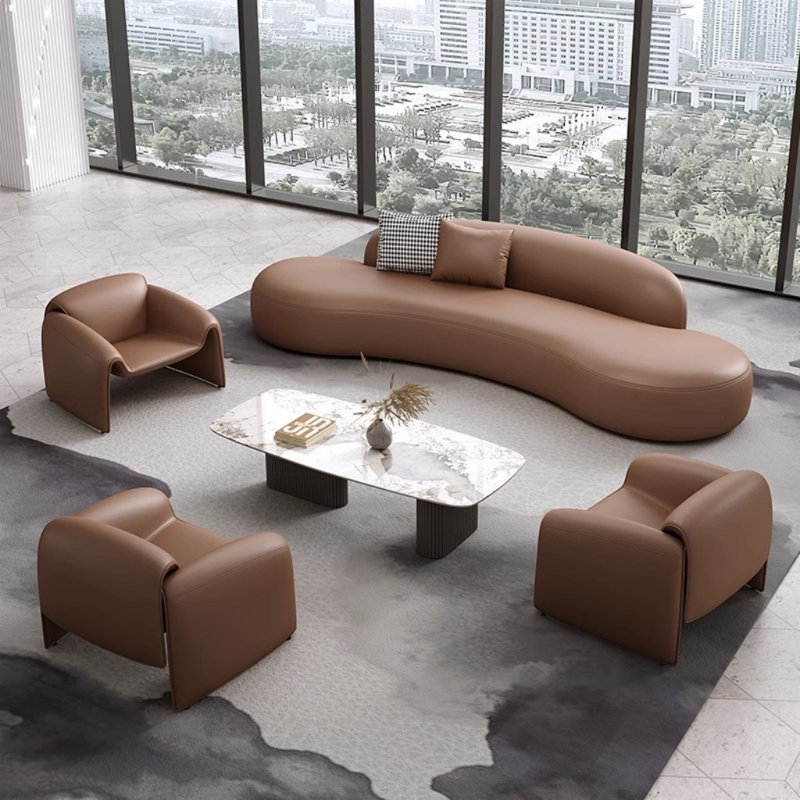 Combinaison de table basse moderne simple brun