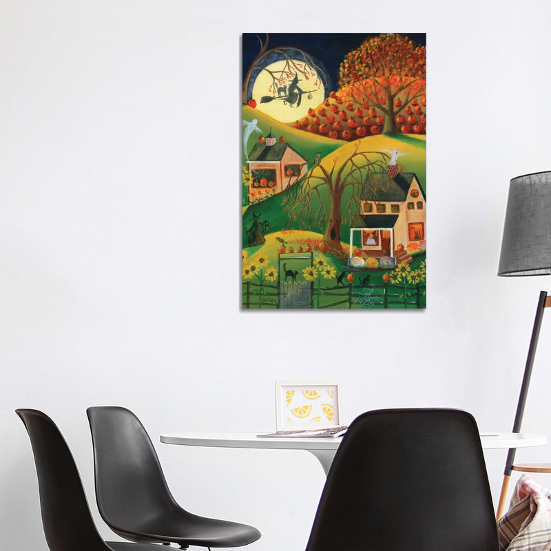 Halloween Witches House by Cheryl Bartley - Wrapped Canvas Print, 101.6 cm H x 66.04 cm W
