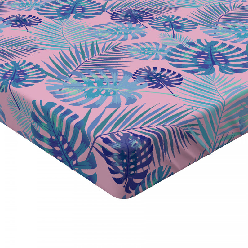 Microfiber Floral Fitted Sheet, Twin Fitted Sheet