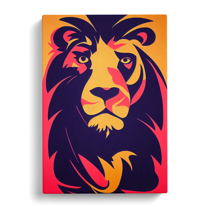 Lion Abstract Vol.3 - Wrapped Canvas, 76cm H x 50cm W x 3cm D
