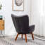 Fauteuil d'appoint durable en velours gris assorti soyeux-1554611457