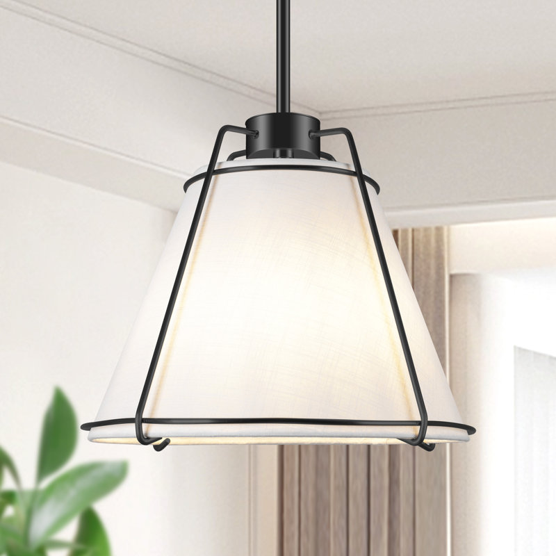 Abat-jour lustre en métal 1 lumière Leibuy, Noir, noir, noir, noir