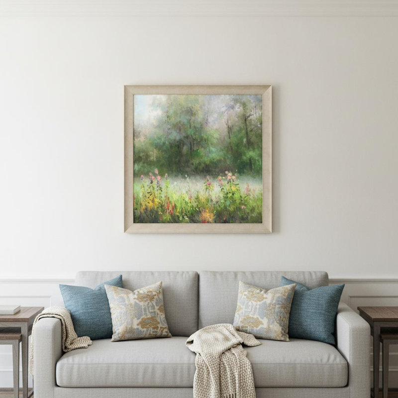 Art mural encadré, "Wildflowers and Woods"