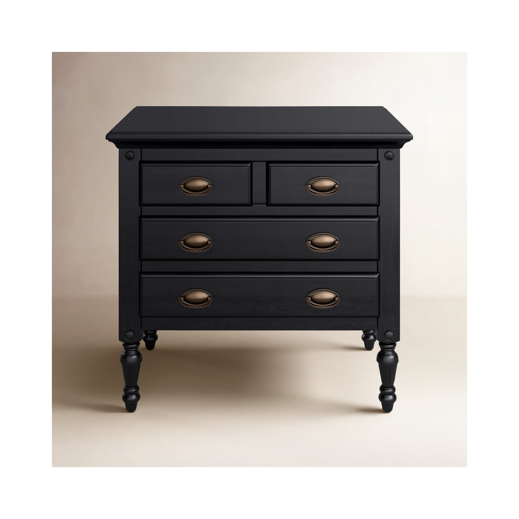 Eros 4 Drawer Accent Chest, Black