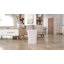 Poubelle à capteur de mouvement automatique 2,6 gallons Ninestars pour salle de bain bureau 10L, blanc, DZT-10-11