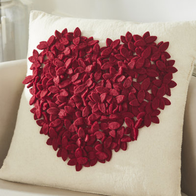  Hand Felted Wool Throw Pillow