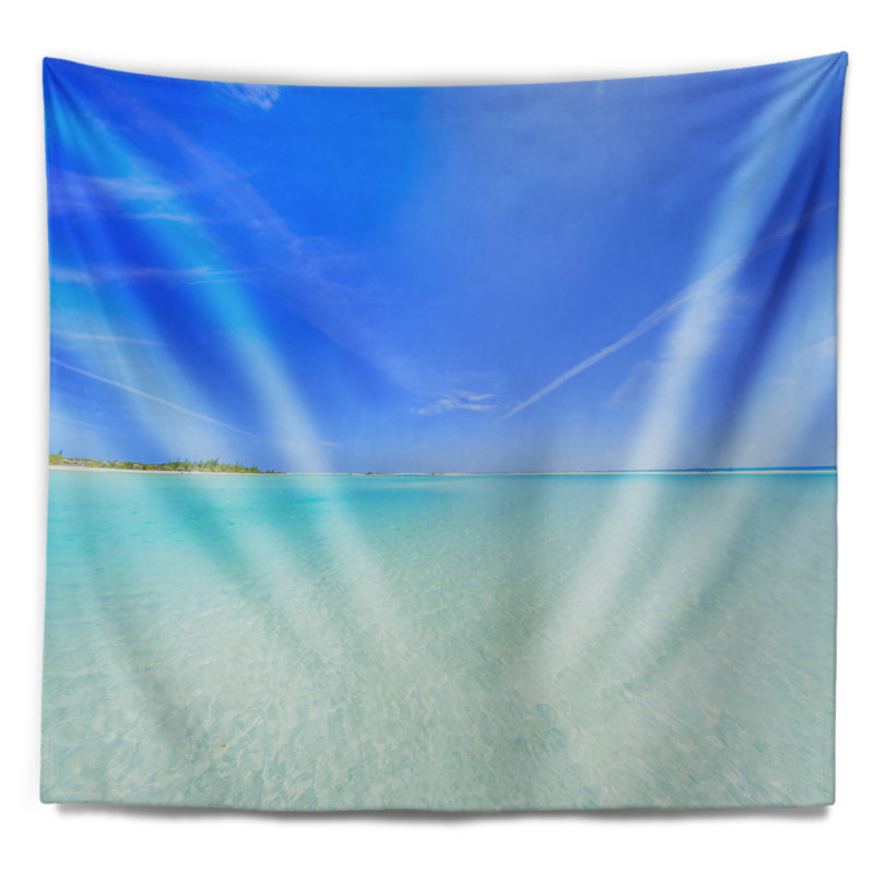 Tapisserie de plage tropicale à Cayo Largo, H 78 po x l 92 po