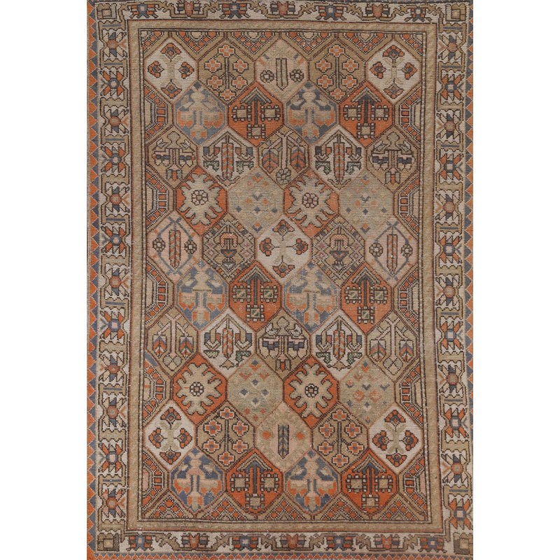 Tapis rétro en laine 6 x 9