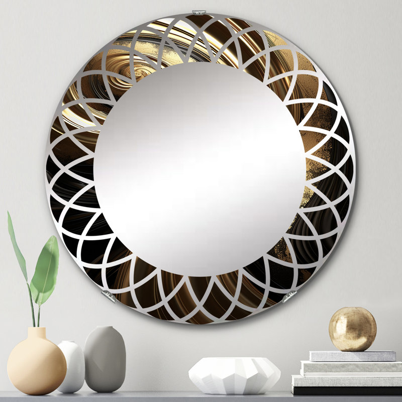 Roslinstadt - Miroir mural moderne rond, 24 po x 24 po