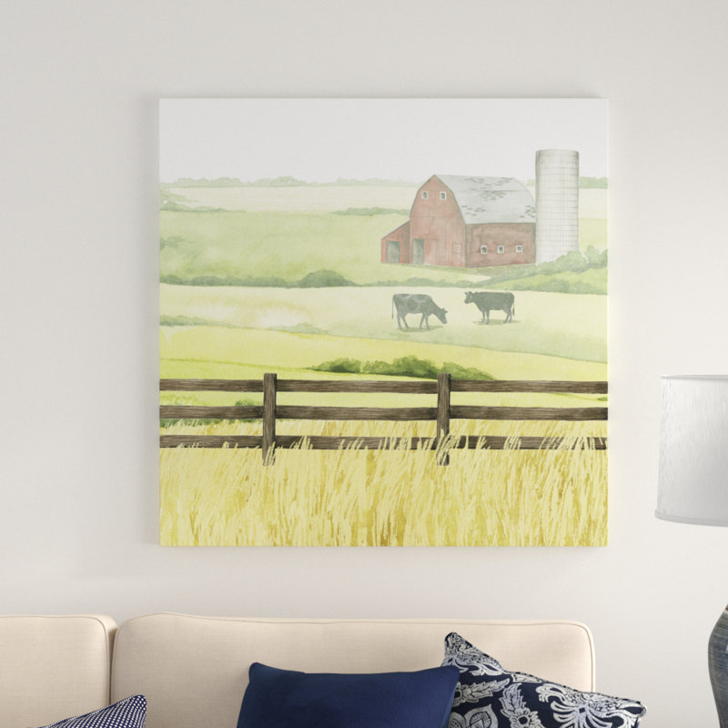 Sunlit Graze II 1 Piece Wrapped Canvas Painting, 91cm H x 91cm W