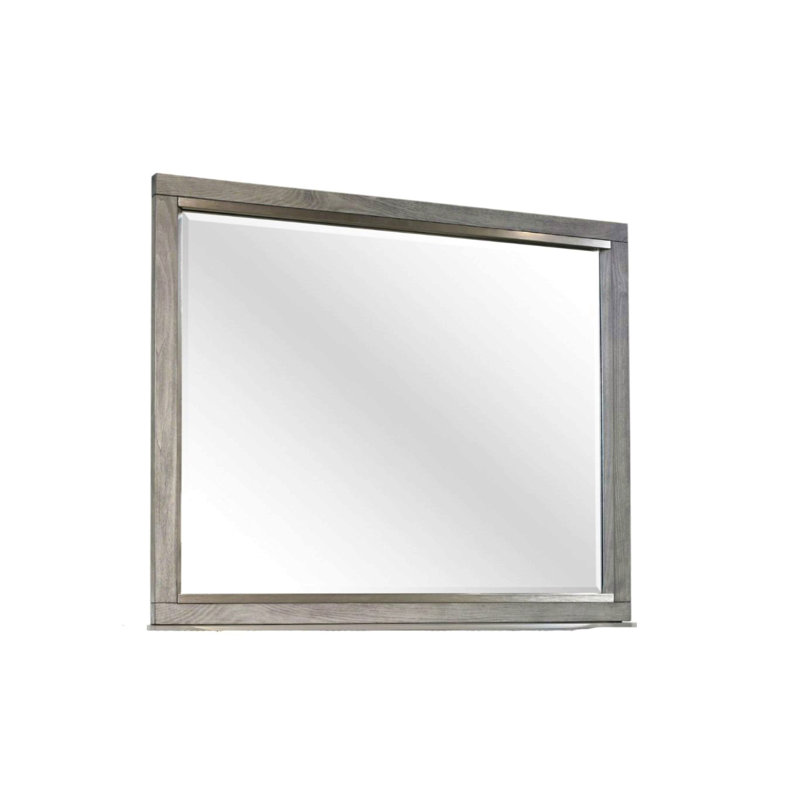 Miroir gris, 31,25 po x 45 po, Gris, Rectangulaire