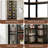 78.7" Tall Bookshelf 7-Tier Industrial Display Shelf Corner Shelf