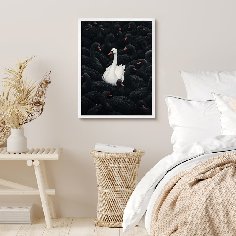 Art mural encadré, impression d'art dramatique dans un réalisme moderne pour décor glamour ou contemporain, H 14 po x l 11 po