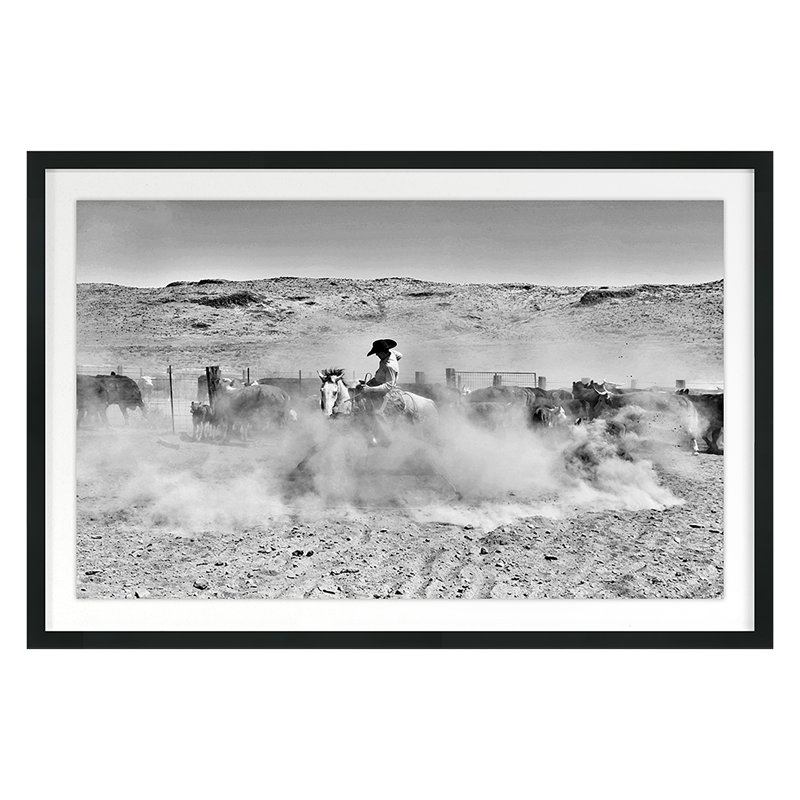 Rance par Jean Cornell - reproduction de cadre photo simple, H 30 po x l 45 po, Cadre noir