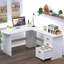 Bureau d'ordinateur de coin moderne en L noir - Solution compacte pour un bureau ou un dortoir-1525605947-1525605945