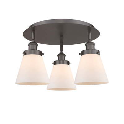 Cone 3 Light Flush Mount